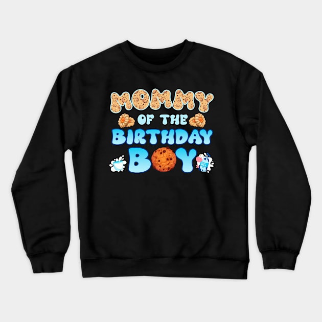 Mommy Of The Birthday Boys Milk and Cookies B-day Gift For Boys Kids Toddlers Crewneck Sweatshirt by tearbytea